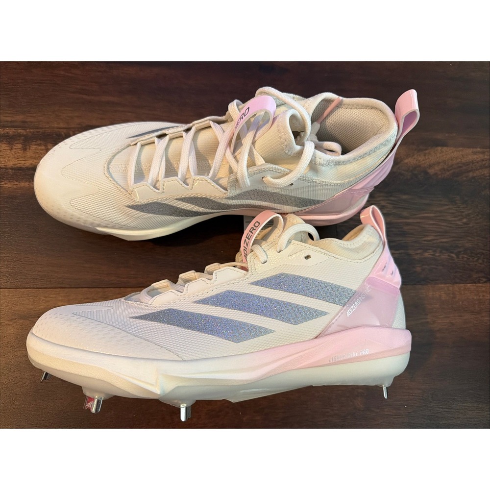 New Nike Adidas Adizero Instinct+ 2.0 Metal Softball Cleats Size 10 Cream Pink